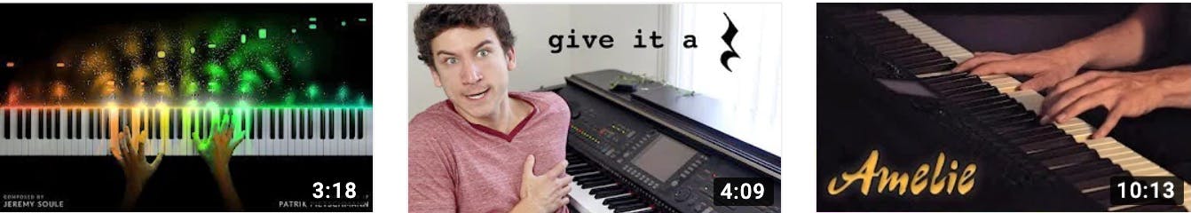 Successful piano youtubers