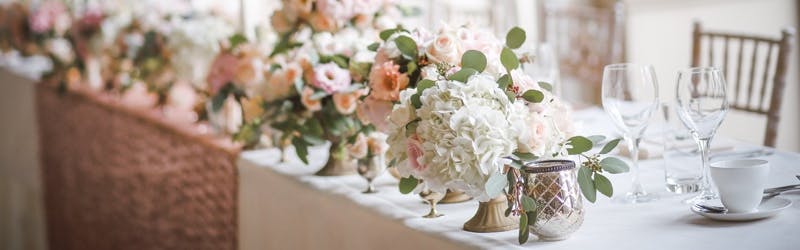 A set wedding table